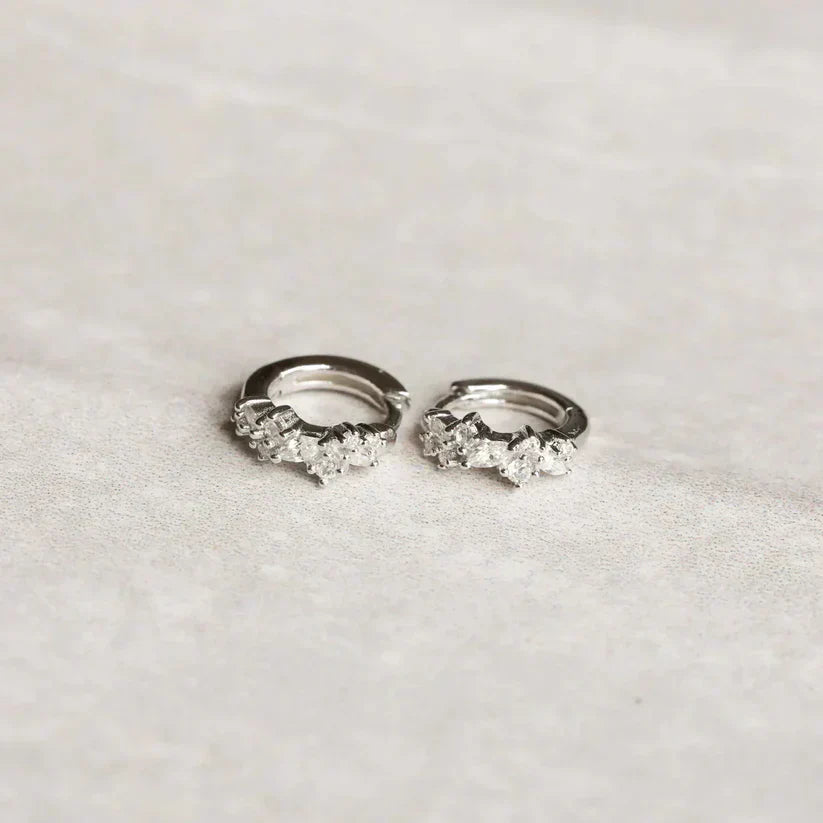 Rózsa – Kristálycsokros fülbevalók