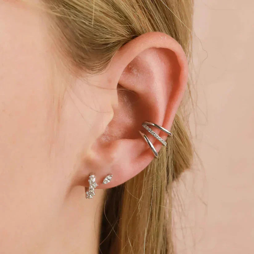 Rózsa – Kristálycsokros fülbevalók