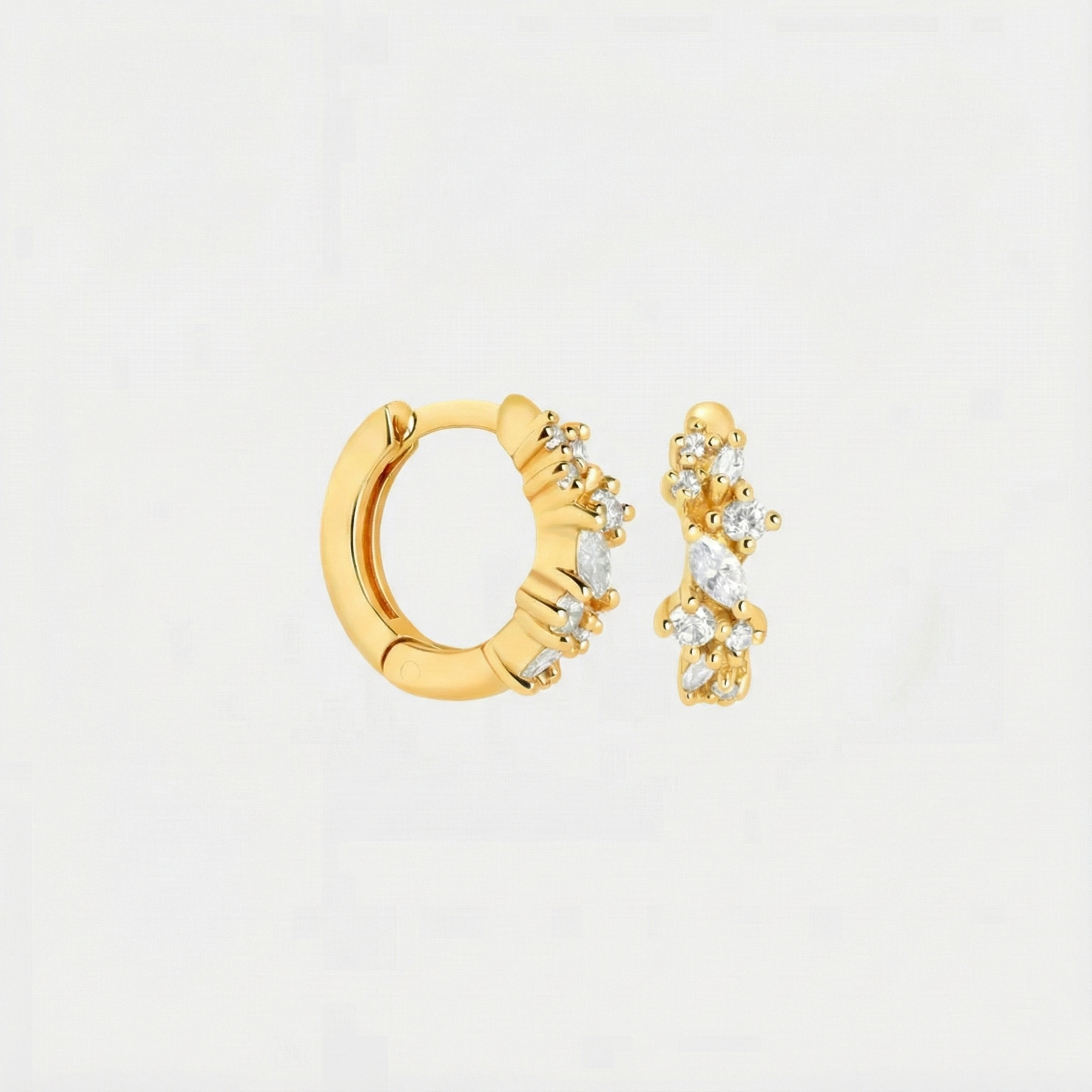 Rózsa – Kristálycsokros fülbevalók